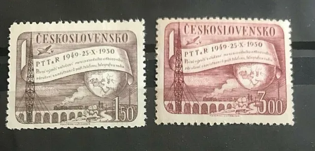 Tschechoslowakei 1950, Mi. Nr. 634 - 635, postfrisch