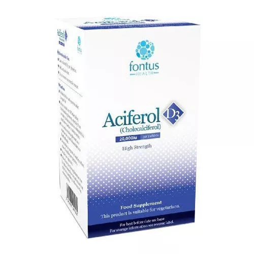 Aciferol D3 20000iu Tablets x 30 Vitamin D3 Colecalciferol Supplement