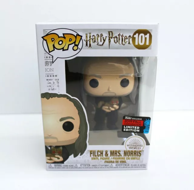 Funko Pop! Harry Potter Filch & Mrs. Norris Vinyl Figure #101 2019 NYCC LE