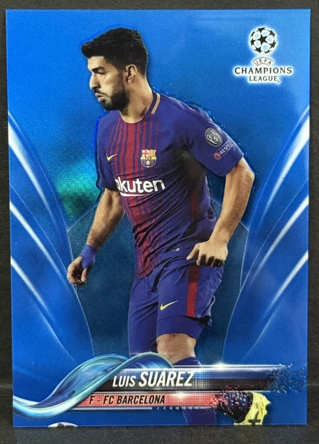 2017 TOPPS CHROME UEFA Champion League Barcelona Luis Suarez Blue