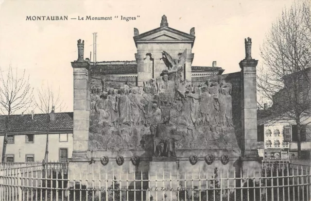 Cpa 82 Montauban Le Monument Ingres