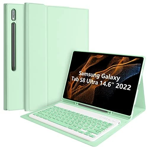 Keyboard Case for Samsung Galaxy Tab S8 Ultra 14.6 inch 2022 Magnetically Det...