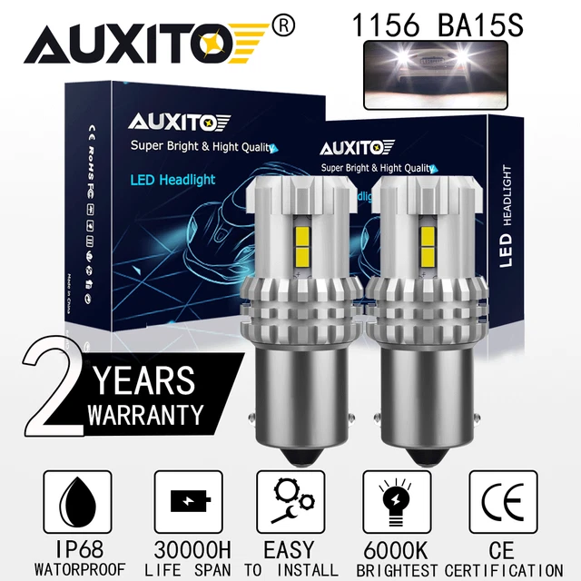 AUXITO 7506 1156 BA15S P21W White LED Tail Backup Reverse Parking Light Bulb DRL