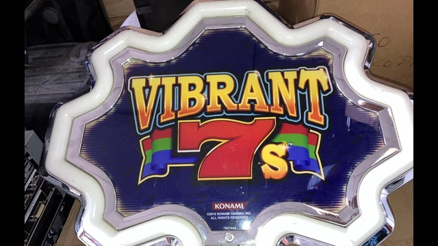 Konami Podium Kp3 Slot Machine  Topper Vibrant 7’S