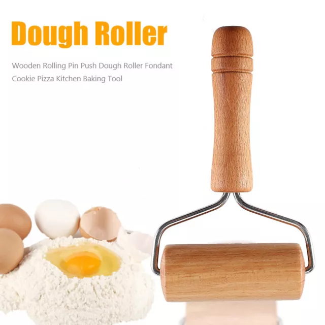 Pizza Baking Kitchen Tool Pastry Dough Roller Rolling Pin Bakeware Wood Stick