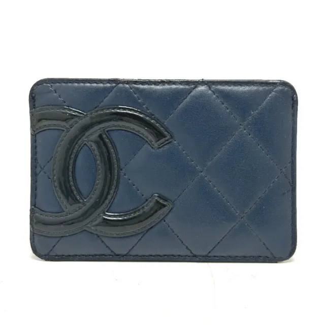 CHANEL A26725 Cambon Line CC flat business card holder pass case Card Case