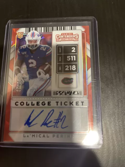 LaMICAL PERINE - 2020 Contenders Draft College Ticket AUTO SP 22/23- NY Jets RC