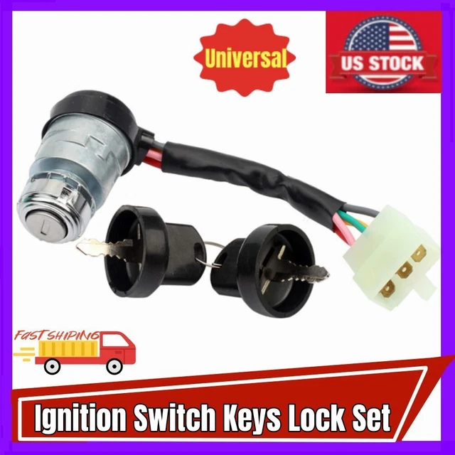 5 Wire Ignition Keys Switch Lock Set For 50cc-150cc Pit Dirt Bike Go Kart ATV US