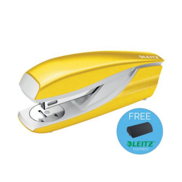 Leitz NeXXt WOW Metal Office Stapler 30 Sheets Yellow 55021016
