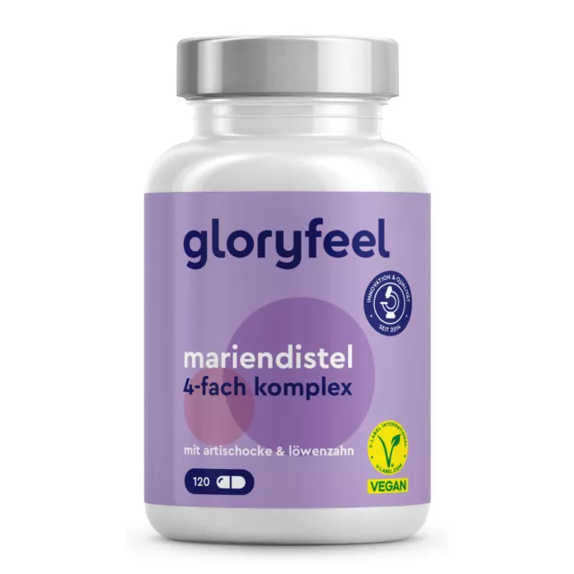 Mariendistel 500mg - Mit Artischocke, Löwenzahn, Desmodium & Silymarin Anteil