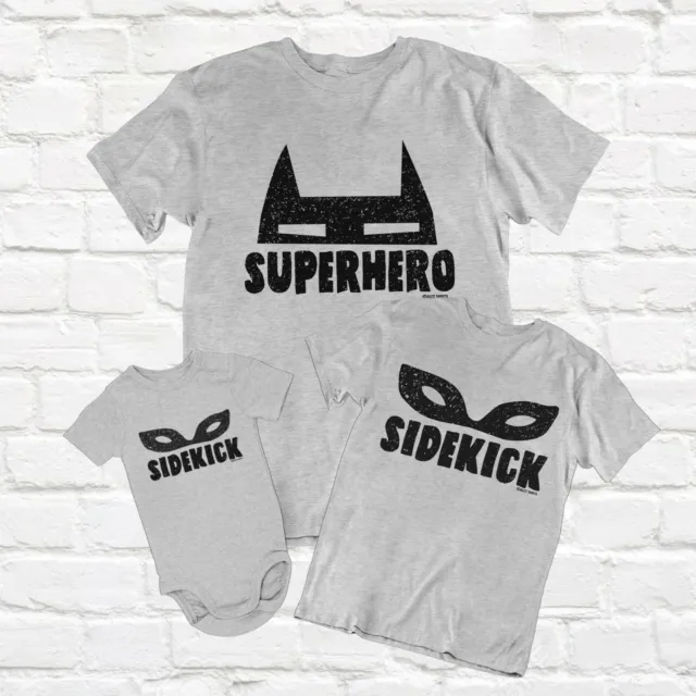 Superheld Sidekick passendes Familien-T-Shirt Weihnachtsgeschenk Vater Mutter Kinder Vater