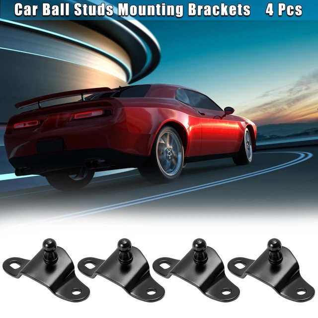 4pcs 10mm Car Ball Studs Mounting Brackets for Gas Struts Shocks 72x33x22mm