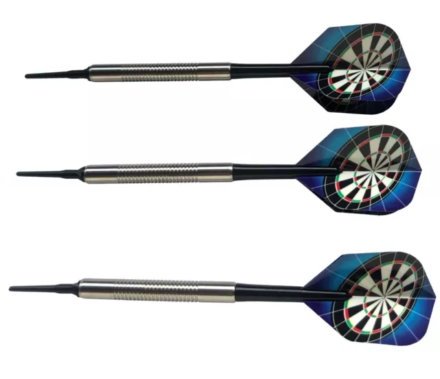 3 Dartpfeile Profi Softdart mit 90% Tungsten Barrel Griffstück je 18 gramm Darts