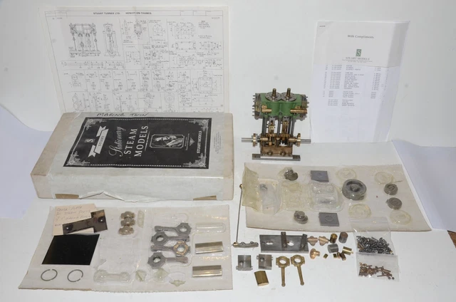 STUART TWIN LAUNCH live steam engine. Vertical double. Box drawings £ ...