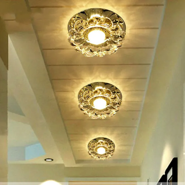 Modern Crystal LED Ceiling Light Fixture Pendant Lamp Lighting Chandelier Spot