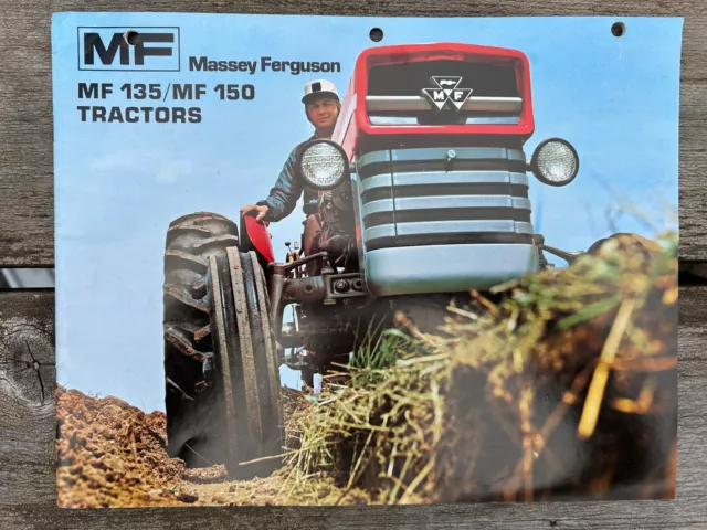 Massey Ferguson MF  135/150 Tractors Sales Advertising Brochure Vintage