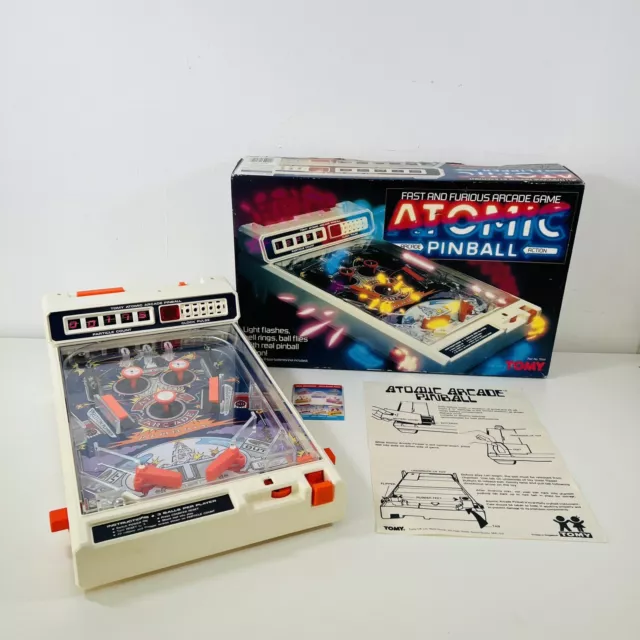 Tomy Atomic Arcade Pinball Game 1979 Boxed Retro / Vintage Toy Great Condition