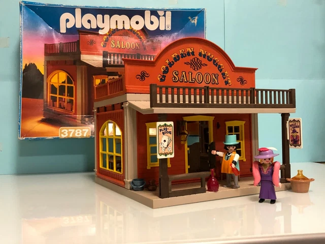 Playmobil 70946 Salón Del Oeste – Juego De Juguetes Histórico Con 3 Figuras, Bar, Piano Y Accesorios, Desde 4 Años