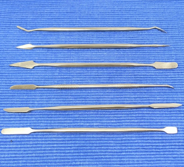 Modellierset Edelstahl 6 teilig - Werkzeug für Modellbau Ton Wachs Gips Töpfer