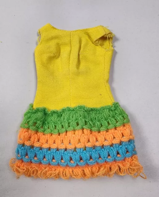 Vintage Original Mattel Barbie Doll 1970 Dress #1454 MOD Loop Scoop Tagged