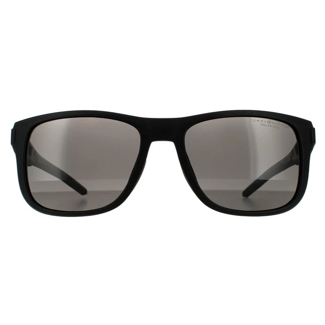 Tommy Hilfiger Lunettes de Soleil Th 1913/S 003 M9 Noir Mat Gris Polarisé