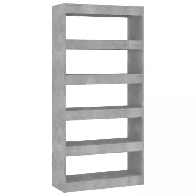 Book Cabinet/Room Divider Concrete Grey 80x30x166 cm Engineered Wood 2