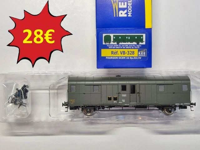 REE Modèles VB252 HO - Allège OCEM 16m Transformation Allemande PEZ Brun Ptt Ep Iiib Sncf Rails Europ Express Fr Id26172