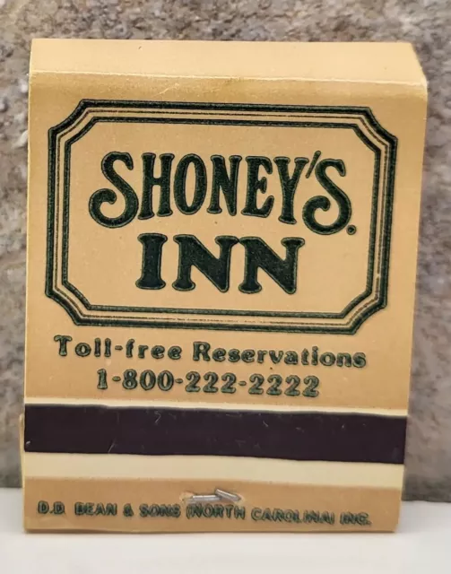 Vintage Matchbook  SHONEY'S INN Hotel Motel  Advertisement  Full Unstruck