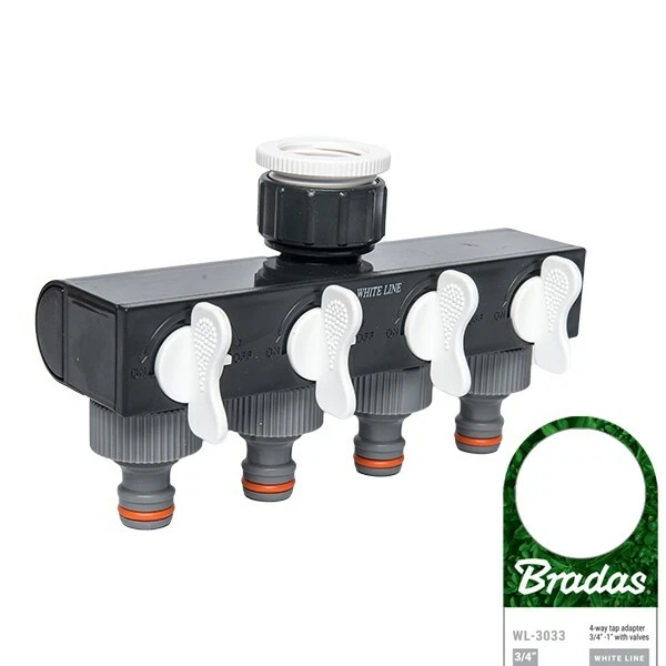 STABILO Sanitär 3-fach Y-Schlauchverteiler | 3/4" Und 1" Gewinde | Passend Für Gardena Stecksystem