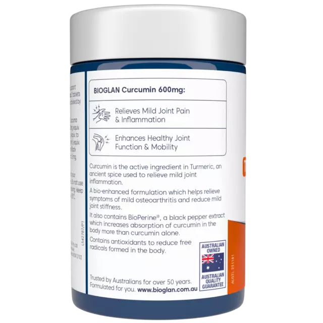 Bioglan Curcumin Turmeric 15,800mg 90 Tablets Value Pack prev. Clinical Curcumin 2