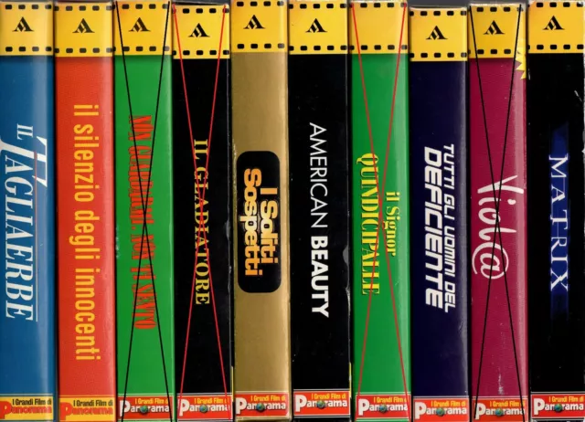 Lotto 6 VHS I Grandi Film di Panorama - a scelta o Stock no dvd video movie cult