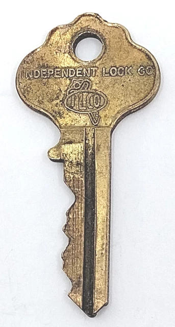 "Llave vintage ILCO KX01690 cerradura independiente Co 690 Fitchburg Mass Appx 2-1/8"