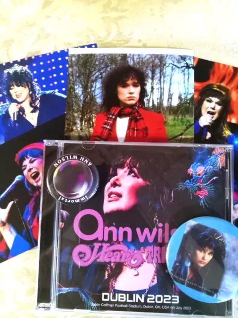 ANN WILSON of Heart w/ TRIPSITTER vtg Pinbacks & PIX + free CD rare OH 2023 Tour