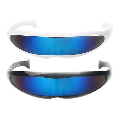 #1 FITYLE Futuristico Robocop Cyclops Outter Space Robot Shield Occhiali da Sole Colore Visiera A Specchio 