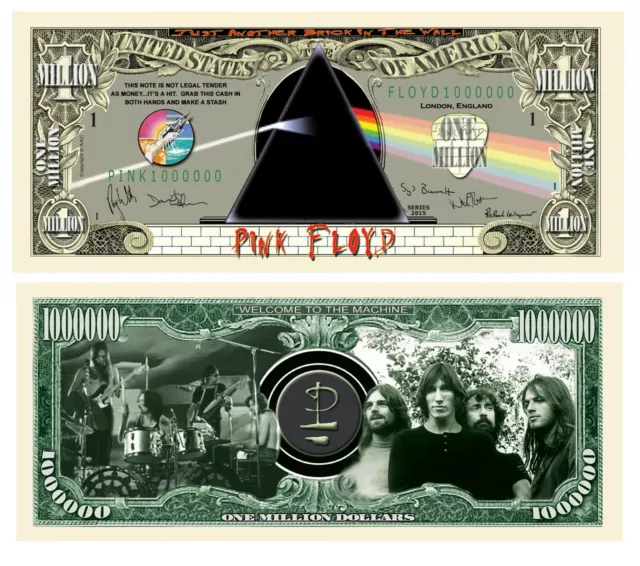 Pack of 50 - Pink Floyd $Million Dollar$ Novelty Bill Collectible