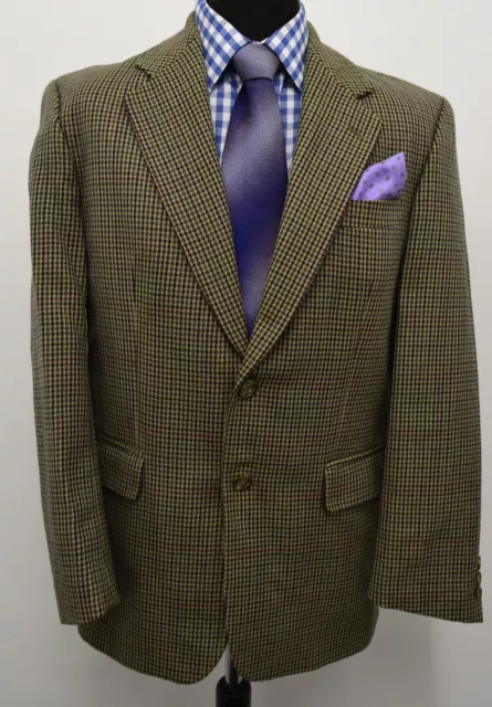 Ms4471 Burton Men's Brown Wool Blend Blazer Jacket Size 40R