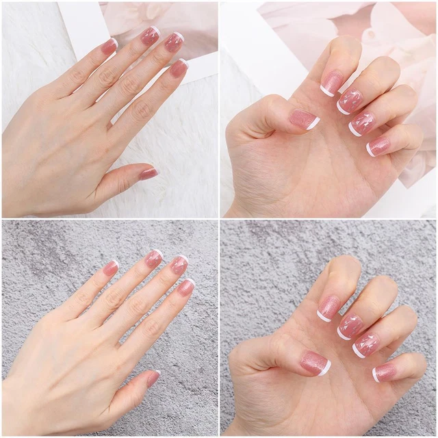 Herramienta de manicura artificial corta francesa uñas postizas puntas de uñas portátiles uñas falsas