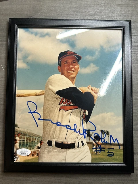 Brooks Robinson HOF Signed Baltimore Oriole 8x10 Photo AUTO JSA Framed Huge Auto