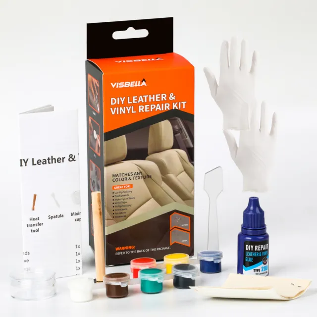 Leder-Vinyl-Reparaturset Flüssigleder Löcher Autositze Möbel Sofas Profi-Set DIY