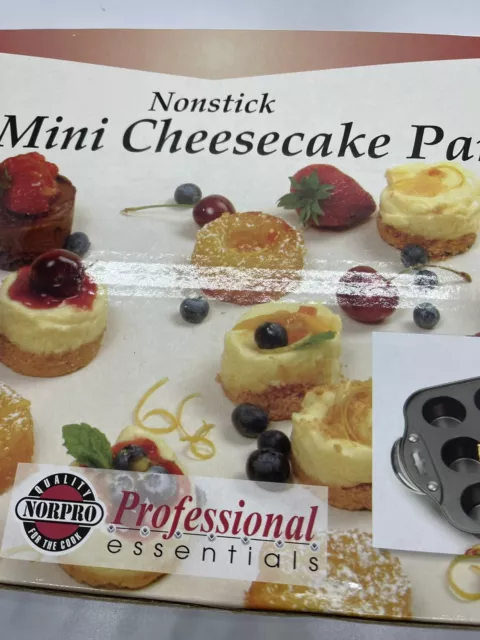 Norpro Nonstick Mini Cheesecake Pan with Handles, 12 count Baking Specialty 3