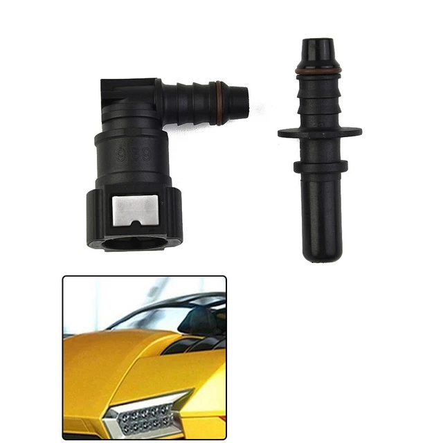 90° ID8MM Automotive Fuel Line Quick Release Connector Hose Pipe Fitting Inch