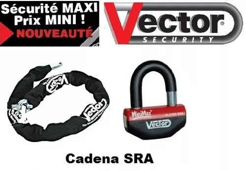 Mini U Bloque Disque Antivol Security + MINIMAX+ VECTOR SRA + chaine
