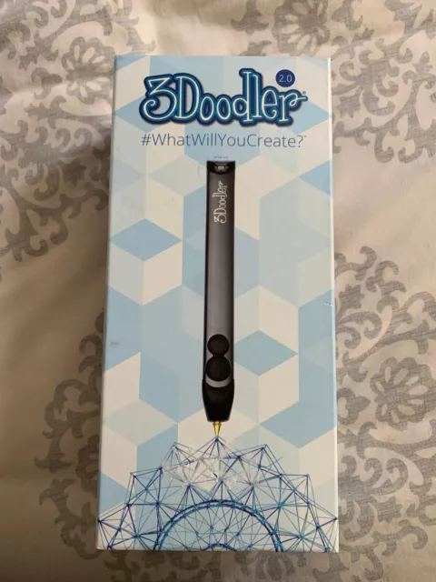3Doodler 2.0 3D Printing Pen with 7 sealed packs of filiment TESTED WORKS