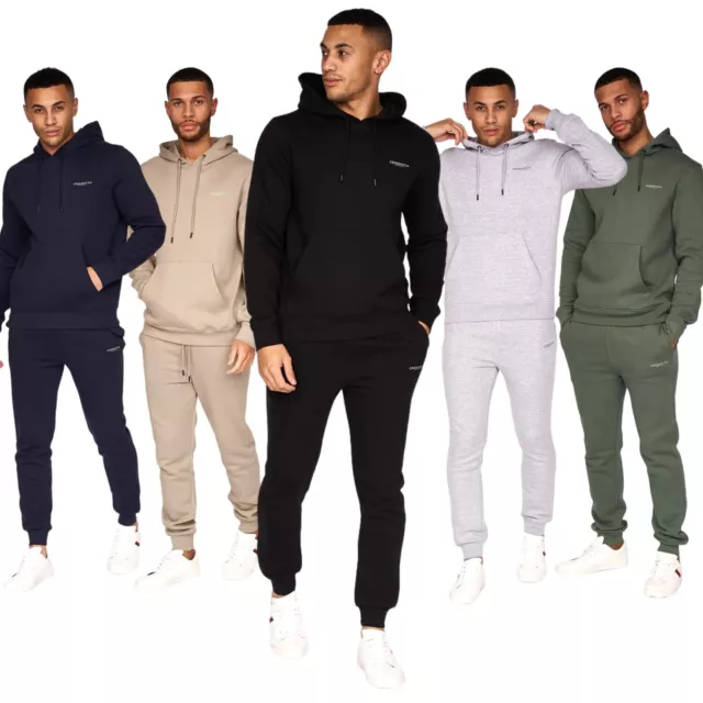 CROSSHATCH Mens Full Tracksuit Pullover Hoodie Hooded Sweatshirt Joggers Bottoms