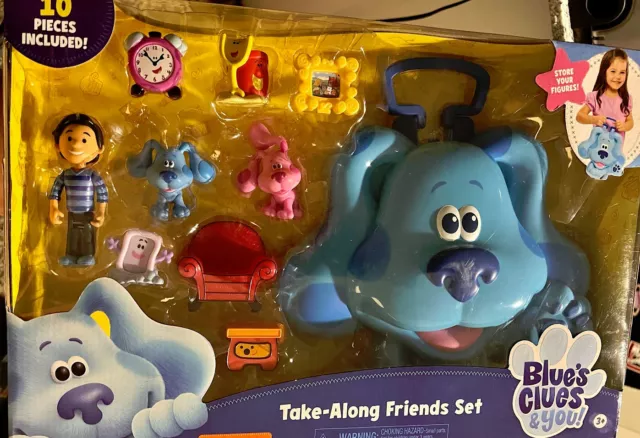 Blues Clues and You Take Along Friends Set 10 Piece Figures Toy NEW