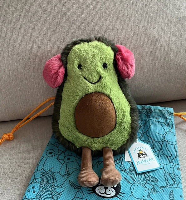 JELLYCAT AMUSEABLE AVOCADO With Earmuffs (Toastie Avocado), Brand New