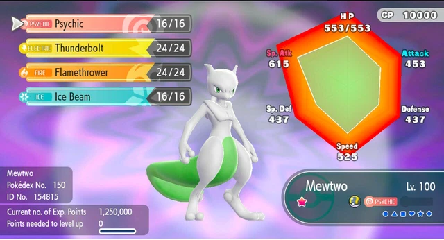 POKEMON LET'S GO Pikachu/Eevee 6IV Max AV Shiny Mewtwo EUR 1,38 - Main Image