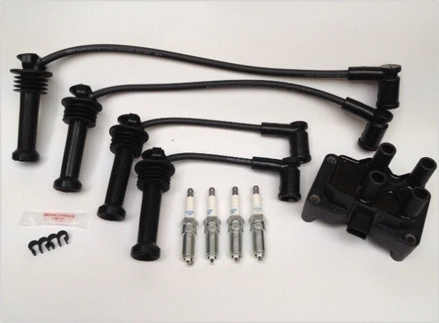 Ford Fiesta Mk6 Ignition Coil Pack Ht Plug Leads Set Ngk Spark Plugs 1.4 1.6 16V