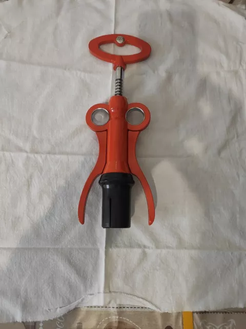 Cavatappi IMCO gigante arancione apri bottiglie vintage