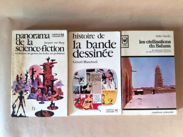 Bande Dessinée / Sahara / Science-Fiction * Lot de 3 Marabout Université * 60'